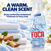 FOCA Extra Soft Liquid Fabric Softener, Sandalwood Scent, Helps Reduce Static Cling, 25 Loads, 33.81 fl oz