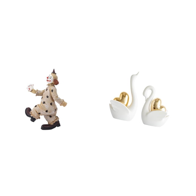 Figuras de y cisne elegante. Colección única de esculturas para centro de mesa, estantería, vitrina, comedor y entrada. Ideal como regalo.