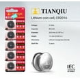thumbnail image 3 of Tianqiu CR2016 3V Lithium Coin Cell Batteries (5 Batteries), 3 of 11