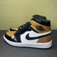 thumbnail image 3 of N I-K-E A i r-Jor-dan 1 High Retro Size 9.5 Golf Shoes Metallic Gold Toe DQ0660-002, 3 of 6