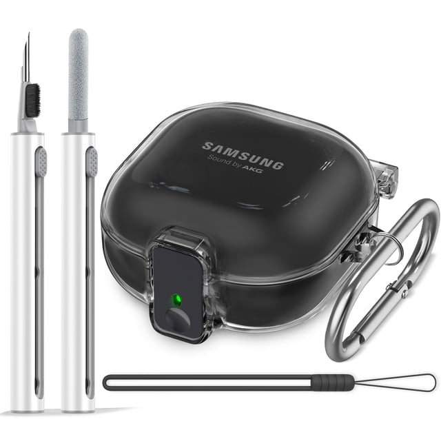 Funda para Samsung Galaxy Buds con cierre de seguridad y kit de limpieza 3 en 1