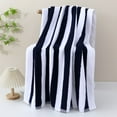 thumbnail image 3 of Fankenuo Stylish Striped Cotton Lounge Chair Covers with Pocket for Beach & Pool! Black 76*180, 3 of 9