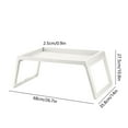 thumbnail image 3 of Folding Bed Desk with Adjustable Height Portable Study Table for Laptop Writing Sofa Use(White), 3 of 6