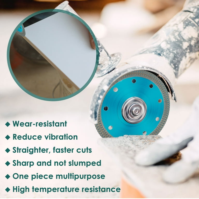 UXACE 2-Pack 4.5" Super Thin Diamond Blades - For Angle Grinder, Cuts Tile, Stone, Porcelain