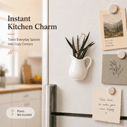 Mini Ceramic Vase Refrigerator Magnet - Small Flower Vase Fridge Magnet for Kitchen Decor, Ceramic Magnetic Vase for Home Decoration
