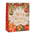 thumbnail image 2 of HomeKingdee Christmas Gift Paper Bags Bulk with handles Wrapping, Buffalo Plaid Holy Night Jesus Birds Xmas Holiday Presents, 2 of 6
