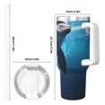thumbnail image 4 of Logiee Ice Blue Ocean Cute Dolphin Print 40OZ Ice Bully Cup with Handle and Straw, Double Wall Stainless Steel Tumbler,Travel Coffee Cup with Lid, Summer Insulation and Cooling Cup, 4 of 8
