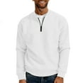 thumbnail image 6 of MELDVDIB Mens Textured Knit T-Shirts Half-Zip Solid Color Drop Shoulder Oversized Long Sleeve Shirts Spring Fall Fashion Casual Light Weight Pullover Tops, 6 of 6