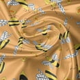 thumbnail image 5 of Ambesonne Honey Bee Valance Pack of 2, Flies and Hexagon Shapes, 54"X18", Orange Mustard, 5 of 5