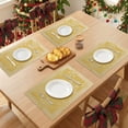 thumbnail image 3 of Unique Bargains 6Pcs Plastic Placemats Table Mats Gold 17.7" x 11.8", 3 of 6