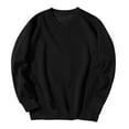 thumbnail image 3 of Sweatshirts for Men Fall Winter Solid Color Soft Loose Fit Pullover Sweatshirt Long Sleeve V Neck Hoodless Sports Casual Sweatshiers, 3 of 6