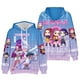 thumbnail image 1 of Moonsky Sudadera con capucha y cordón HUNTRX, estampado de grupo de chicas coreanas, jersey corto, suave y cómodo, top de manga larga para primavera y otoño. Azul cielo 140, 1 of 4