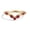 Rose Plated, variant on Marquise Cut Ruby Chevron Engagement Ring, 925 Sterling Silver Curved Band Anniversary Ring, Tiara Stackable Proposal Ring, Ruby Bridal Wedding Ring