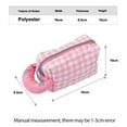 thumbnail image 3 of Korean Style Pure Cotton Cosmetic Bag, Embroidered Box Pattern Makeup Pouch Organizer, Sweet & Natural Floral Design Travel Toiletry Kit, Zipper Closure, High Capacity, White, Small, 3 of 8