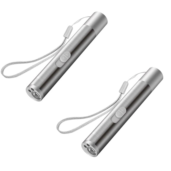 WUSUOWEI 2PCS Funny LaserPointer Interactive Cat Toys for Indoor,Mini Flashlight Pet Toy USB Rechargeable Cat Toys Portable Interactive Pet Dog Cat Toy for Fun ChasePlay Exercise