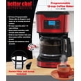 thumbnail image 3 of Better Chef - Cafetera programable de 12 tazas | Ajuste de 1 a 4 tazas | Pausa automática para servi, 3 of 3