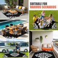 thumbnail image 4 of Baroque Black Outdoor Rug for Patio/Deck/Porch, Non-Slip Large Area Rug 5 x 8 Ft, Vintage Damask Classic Floral Indoor Outdoor Rugs Washable Area Rugs, Reversible Camping Rug Carpet Runner, 4 of 8