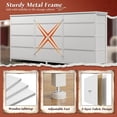 thumbnail image 6 of 55" Long Dresser for Bedroom with 9 Big Drawers & 3 Small Drawers TV Stand for 60 inch TV Entertainment Center, White, 6 of 9