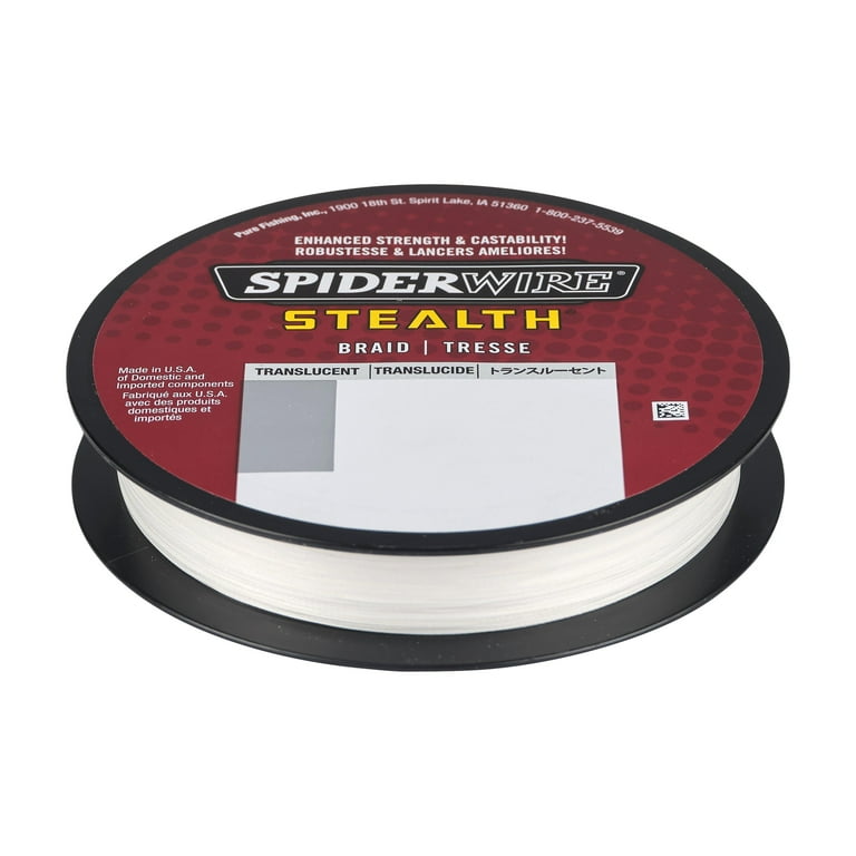 SpiderWire Stealth Translucent Braid Fishing Line, Translucent, 10 lb Test Strength, 125 yd - Walmart.com SpiderWire Stealth Translucent Braid Fishing Line, Translucent, 10 lb Test Strength, 125 yd - Walmart.com
