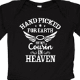 thumbnail image 4 of Inktastic Handpicked for Earth by My Cousin in Heaven with Angel Wings Boys or Girls Long Sleeve Baby Bodysuit, 4 of 5