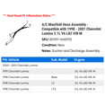 thumbnail image 2 of A/C Manifold Hose Assembly - Compatible with 1998 - 2001 Chevy Lumina 3.1L V6 L82 VIN M 1999 2000, 2 of 2