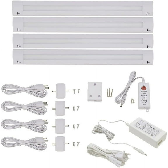 Lightkiwi Y2657 Lilium 12 Inch Warm White Modular LED Under Cabinet Lighting - Standard Kit (4 Panel)