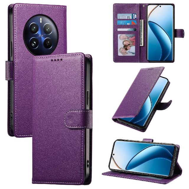 Case for FOXDOCK Realme 12 Pro Plus 5G Wallet Case – Premium Leather, 3 Card Slots, Shockproof Protection