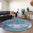 thumbnail image 3 of Dalyn Rugs Premium Machine Washable Mayfield AMF1061 Teal 8' x 8' Round Rug, 3 of 6