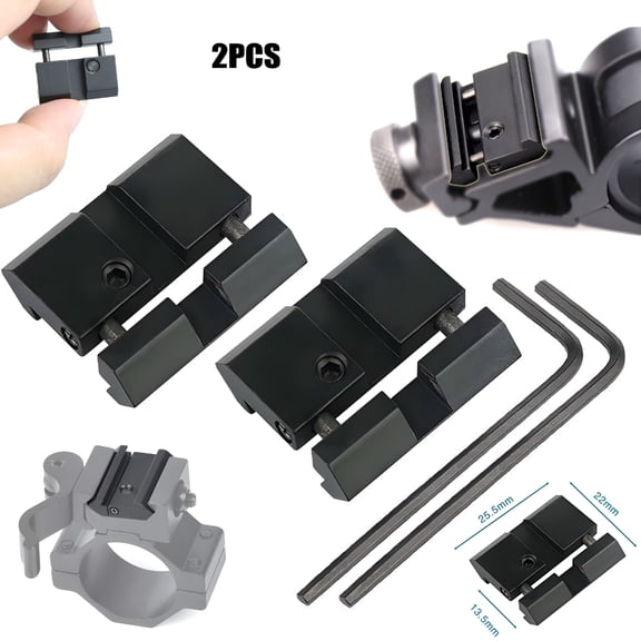 RIVONO 2pcs 11mm to 20mm Picatinny Weaver Scope Dovetail Rail Adapter Mount Base