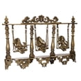 thumbnail image 2 of Brass World Brass Laxmi Ganesha Saraswati Sitting on Idol On Jhula Swing Home Office Success Entrance Decor Diwali Pooja Good Luck Gift 23 Inch, 2 of 4