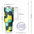 thumbnail image 3 of Camouflage 40oz Tumbler– Stainless Steel Insulated Tumbler with Handle and Straw, Large Capacity Travel Cup for Hot & Cold Drinks, 3 of 6