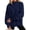Navy #015, variant on Mock Neck Sweatshirt Women Oversized Turtleneck Pullover Long Sleeve Casual Drop Shoulder Tops Fleece Sweater with Thumb Hole XL