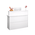 thumbnail image 1 of Escritorio de Recepción Moderno Blanco Mostrador Pequeño con Cajón para Oficina y Sala de Espera Perfecto para Recepcionistas y Pagos 120 * 102 * 45cm, 1 of 4