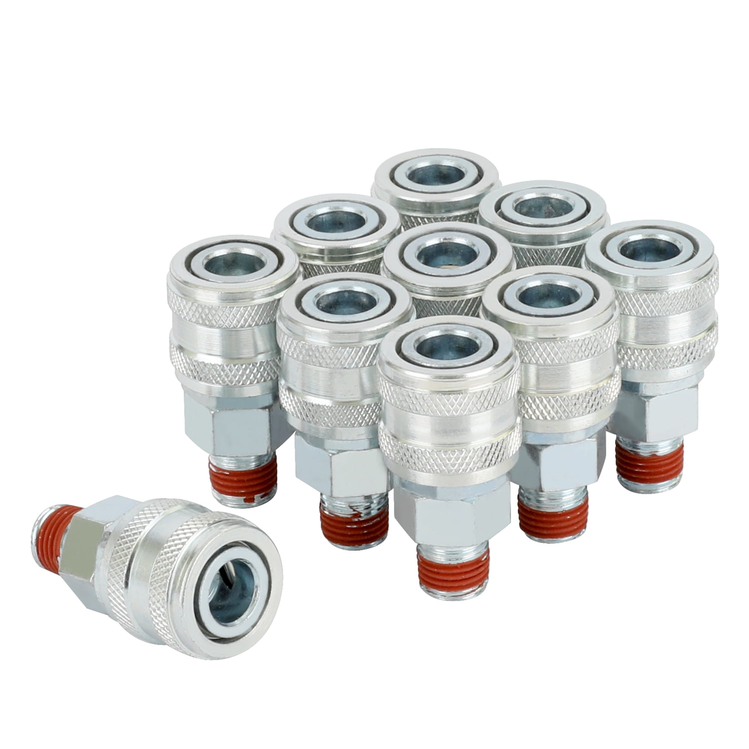 WYNNsky ARO Type 1/4'' MNPT ZincPlated Steel Air Coupler with Sealant