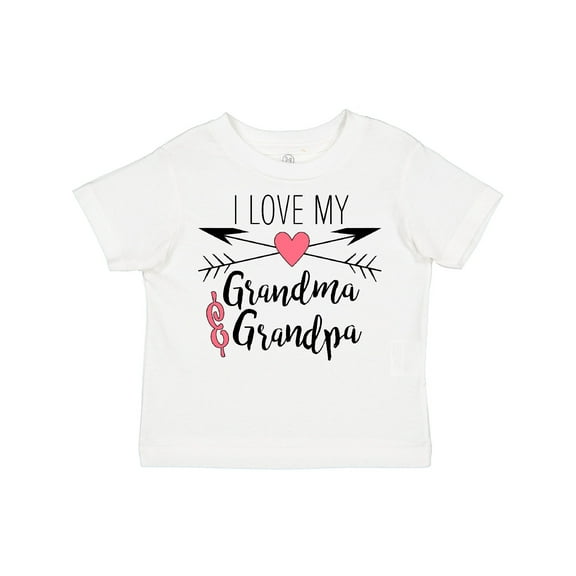 Inktastic I Love My Grandma and Grandpa Heart and Arrows Boys or Girls Toddler T-Shirt