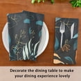 thumbnail image 5 of Iauyy Satin Napkins Set of 1- Leafage DIY Printing Decoration Cloth Napkin- Easy Care for Home/Party, 5 of 8