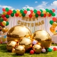 thumbnail image 6 of Inflatable PVC Mirror Ball Set – Gold Reflective Gazing Balls for Christmas, Birthday Parties, Events & Outdoor Décor (Set of 6), 6 of 9