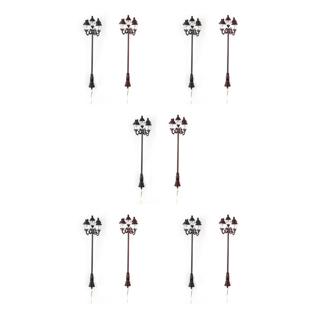 Billuyoard Micro modelo farola decorativa de arena adorno fotografía telones de fondo utilería jardín luz decoración paisaje luces modelo Modelo 1 5piezas
