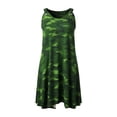 thumbnail image 5 of NinXxx Women‘s Square Neck Sleeveless Camo Dress Loose Casual Tunic Sundress Green XL, 5 of 5