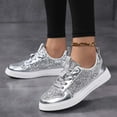 thumbnail image 2 of Shoes for Women Carnival Glossy Casual Athletic Walking Sneakers Low Top Lace Up Footwear Shoes, 2 of 10