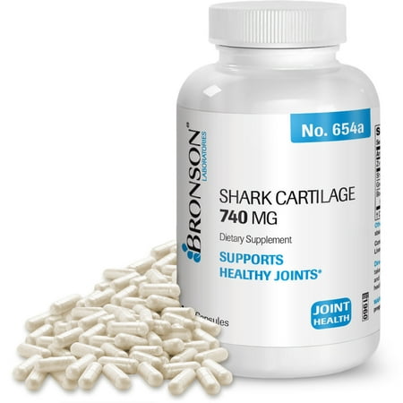 Bronson Shark Cartilage 740 mg, 120 Capsules (The Best Shark Cartilage)