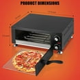 thumbnail image 2 of Horno de Pizza Eléctrico de 1100W, Horno Comercial de Acero Inoxidable, Cocina de Pizza de Sobremesa con Bandeja para Migajas y Temporizador, 2 of 7
