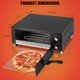 thumbnail image 2 of Horno de Pizza Eléctrico de 1100W, Horno Comercial de Acero Inoxidable, Cocina de Pizza de Sobremesa con Bandeja para Migajas y Temporizador, 2 of 7
