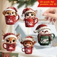 thumbnail image 4 of Mecorevx Christmas Cup 2D Flat Acrylic Ornaments Christmas Decorations Suitable for Christmas Tree Decor,Gifts（Cat）, 4 of 4