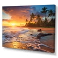 thumbnail image 2 of Designart "Beach Photo Sunset Charm XI" Nautical & Beach Canvas Art Print, 2 of 5