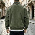 thumbnail image 3 of Corduroy Jacket for Men Sherpa Fleece Lined Trucker Jackets Vintage Casual Turn-down Collar Outerwear Warm Winter Coat, 3 of 3