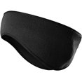 thumbnail image 5 of Negro - Diadema para deportes de invierno, Diadema elástica para hombres y mujeres, Banda para el sudor cálida, Orejeras de lana elástica para yoga, tenis, ciclismo, correr (1 unidad), 5 of 5