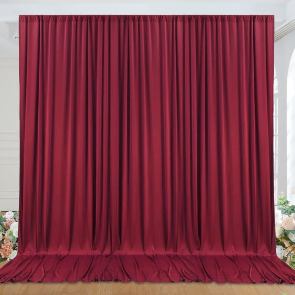 Cortina de poliéster sin arrugas Backdrop NSSONBEN, 3 x 3 m, color granate