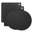 thumbnail image 1 of Toystoory Gel de sílice apto para alimentos y fácil de limpiar, juego de alfombrillas para ollas de cocina, juego de alfombrillas redondas de Mostrada negro 8mm*2+6mm *2, 1 of 6
