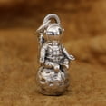 thumbnail image 4 of 925 Sterling Silver Astronaut Pendant Charms Earth Protector Biker Punk Jewelry TA331, 4 of 13